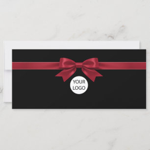 Elegant Black Bow Logo Gift Certificate