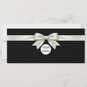 Elegant Black Bow Logo Gift Certificate