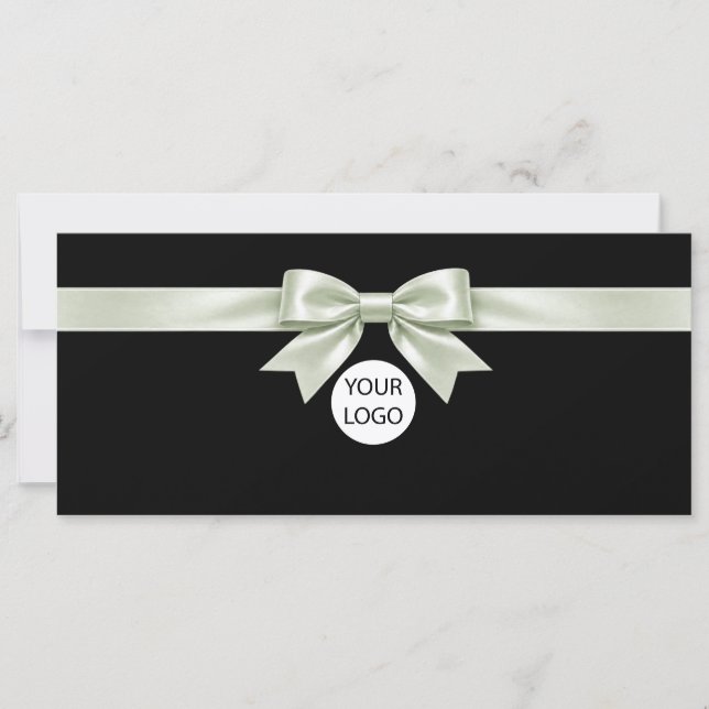 Elegant Black Bow Logo Gift Certificate (Front)