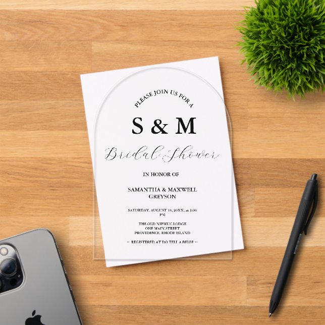 elegant black  Bridal Shower Invitations  (Insitu (Invitation Card))