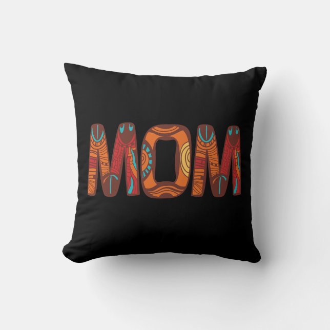 Elegant Black brown mum  Cushion (Front)