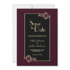 Elegant Black Burgundy Gold Wedding