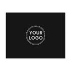Elegant black business thank you note custom logo