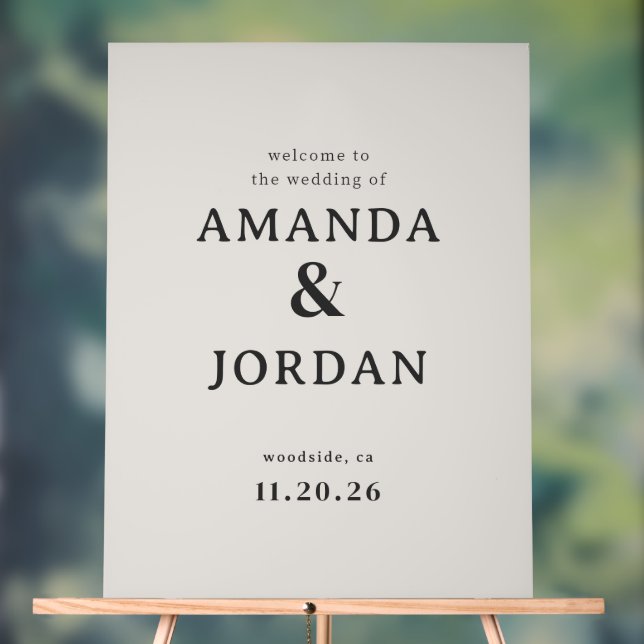 Elegant Black Calligraphy Acrylic Sign (Neutral)