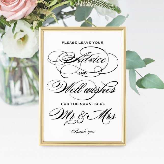 Elegant Black Calligraphy Advice and Well Wishes (Creator Uploaded)