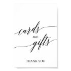 Elegant Black Calligraphy Cards and Gifts Sign
