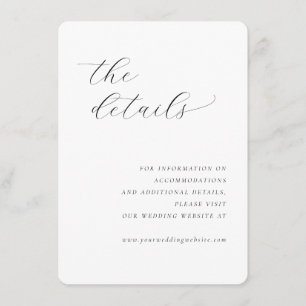 Elegant Black Calligraphy Enclosure Card