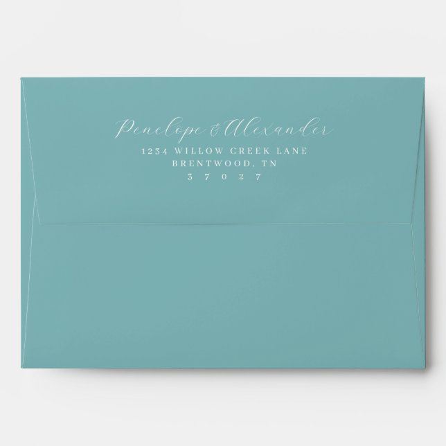 Elegant Black Calligraphy Envelope (Back (Top Flap))