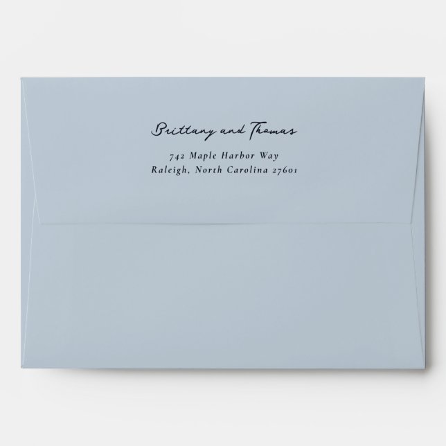 Elegant Black Calligraphy Envelope (Back (Top Flap))