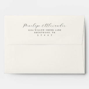 Elegant Black Calligraphy Envelope