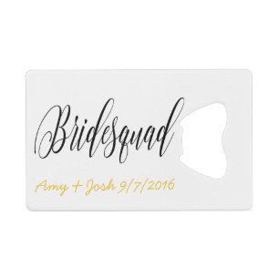 Elegant Black Calligraphy script Bridesmaid Gear