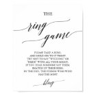 Elegant Black Calligraphy The Ring Game Sign