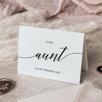 Elegant Black Calligraphy To My Aunt