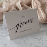 Elegant Black Calligraphy To My Groom Card<br><div class="desc">This elegant black calligraphy to my groom card is perfect for a simple wedding. The neutral design features a minimalist card decorated with romantic and whimsical typography.</div>