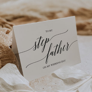 Elegant Black Calligraphy To My Step-Father Card
