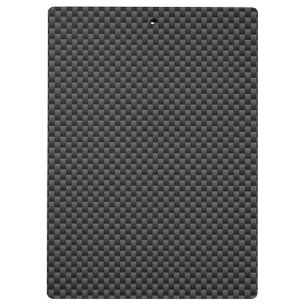 Elegant Black Carbon Fibre Style Print Background Clipboard