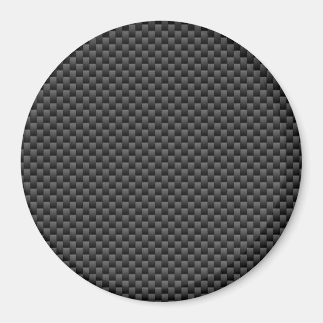 Elegant Black Carbon Fibre Style Print Background Magnet (Front)