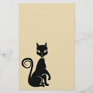 Elegant Black Cat Scrabook paper