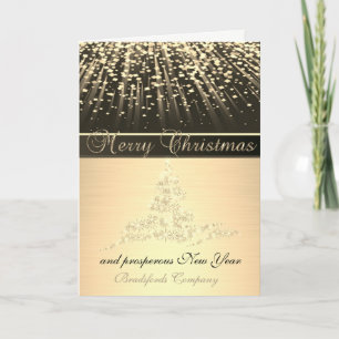 Elegant Black, Christmas  Tree,Corporate Holiday Card