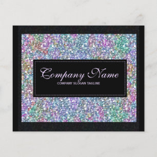 Elegant Black Colourful Purple Glitter & Sparkles  Flyer
