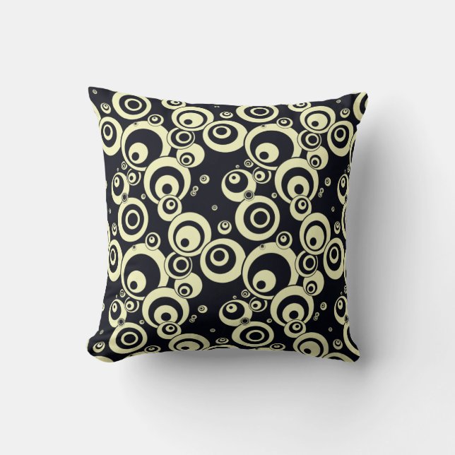 Elegant Black & Cream Pillows (Front)