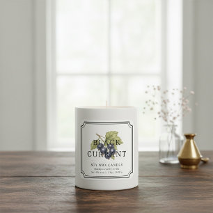 Elegant Black Currant Wax Candle Business Label