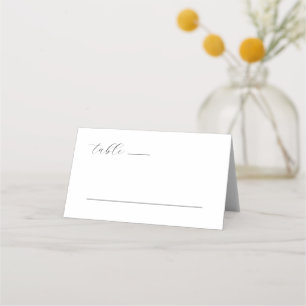 Elegant Black Cursive Table Sign Place Card