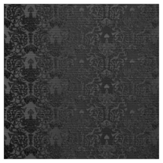 Elegant Black Damask Lace Fabric