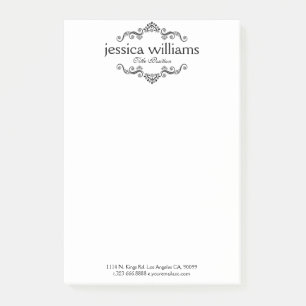 Elegant Black Decorative Border Frame Post-it Notes