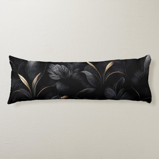 Elegant Black Design Body Cushion (Front)