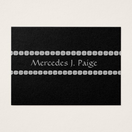 ELEGANT BLACK DIAMOND FAUX Business Card
