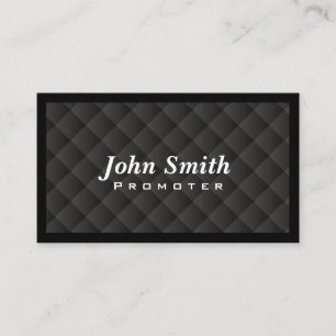 Elegant Black Diamond Quilt Promoter Business Card