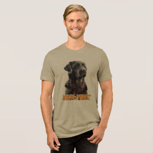Elegant Black Dog Portrait-Realistic Pet Art Tri-Blend Shirt