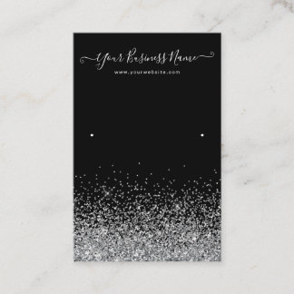 Elegant Black Earring Display Card Custom Business