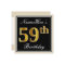 Elegant, Black, Faux Gold 59th Birthday + Name