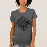 Elegant Black Floral Paisley Mandala