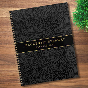 Elegant Black Floral Pattern 2026 Planner