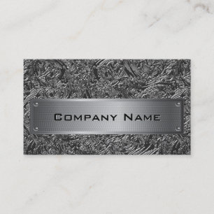 Elegant Black Foil Silver Plate Business Card