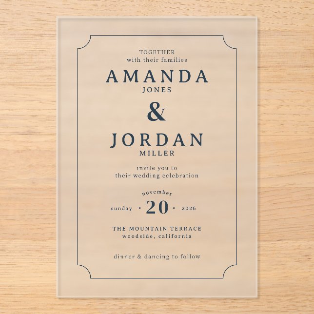 Elegant Black Formal Invitation (Front)