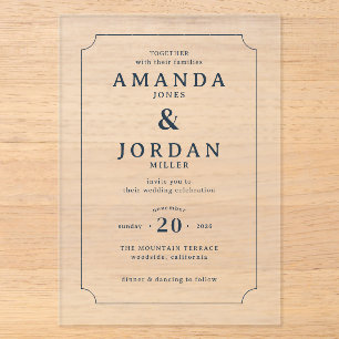 Elegant Black Formal Invitations
