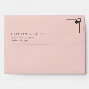 Elegant Black Geometric Abstract Envelope