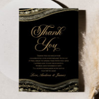 Elegant Black Gold Agate Anniversary Party