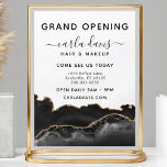 Elegant Black & Gold Agate Salon Grand Opening Flyer<br><div class="desc">Announce your salon's grand opening with this sophisticated flyer. The elegant design features a luxurious black and gold agate marble pattern,  perfect for upscale salons and spas. Easily customisable with your salon's details,  this flyer will captivate potential clients and create a buzz for your special event.</div>