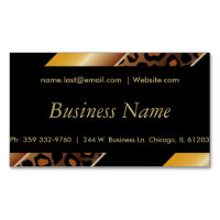 Elegant Black, Gold and Yellow Leopard Stripes