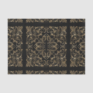 Elegant Black Gold Art Deco Design Tissue Paper