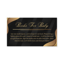 Elegant Black & Gold Baby Shower Book Request