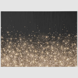 Elegant Black Gold Bronze Glitter Holiday Tissue Paper