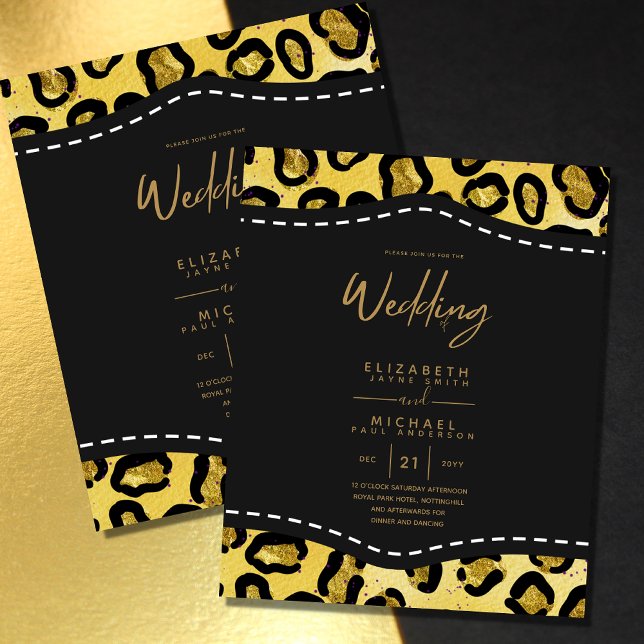 Elegant Black Gold Budget Wedding Invites (Creator Uploaded)