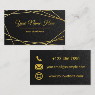 Elegant Black & Gold Business Card