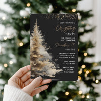 Elegant Black & Gold Christmas Party